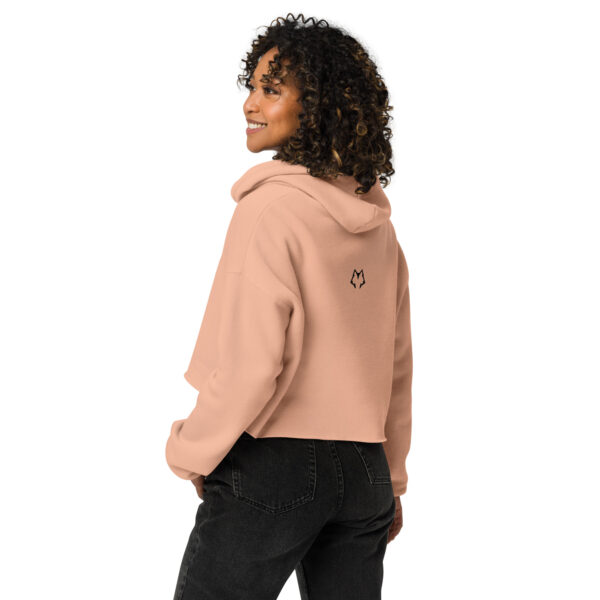 Women's Crop Hoodie Black Print - Image 16