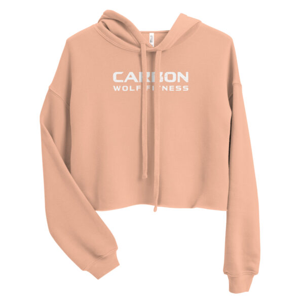 Women's Crop Hoodie White Print - Image 9