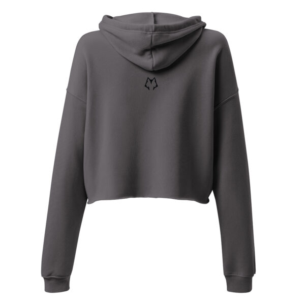 Women's Crop Hoodie Black Print - Image 7
