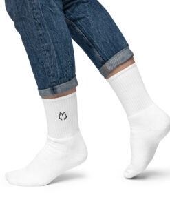 Lone Wolf White Athletic Sock - Image 3