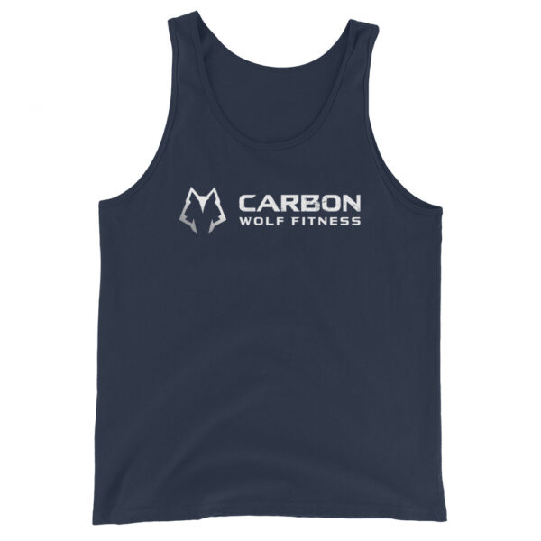 Carbon Wolf Classic Men's Tank Top (White Print) - Image 2