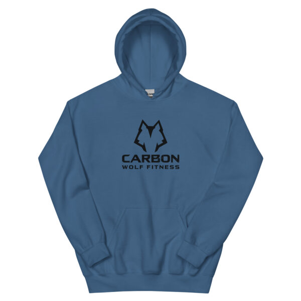 Men's Wolf on Top Hoodie Black Print (front pocket) - Image 8