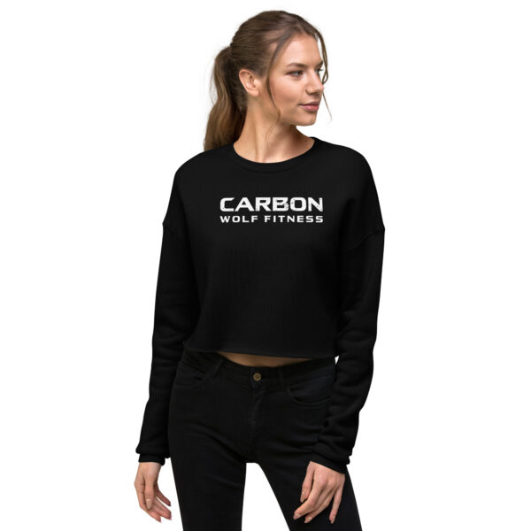 Women's Crop Sweatshirt White Print