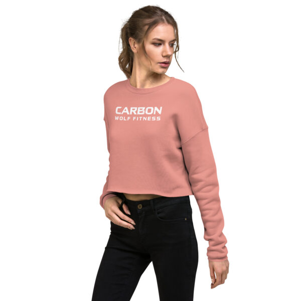 Women's Crop Sweatshirt White Print - Image 20