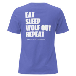 Women's Eat Sleep Wolfout Repeat Tshirt