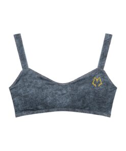 Women's Lone Wolf Faux Denim Sports Bra - Image 3