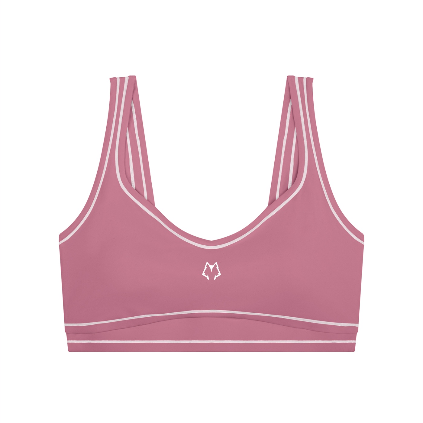 Women’s Lone Wolf Topstitching Yoga Sports Bra - Image 9