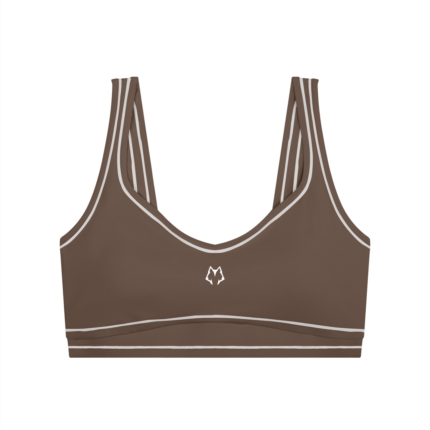Women’s Lone Wolf Topstitching Yoga Sports Bra - Image 17
