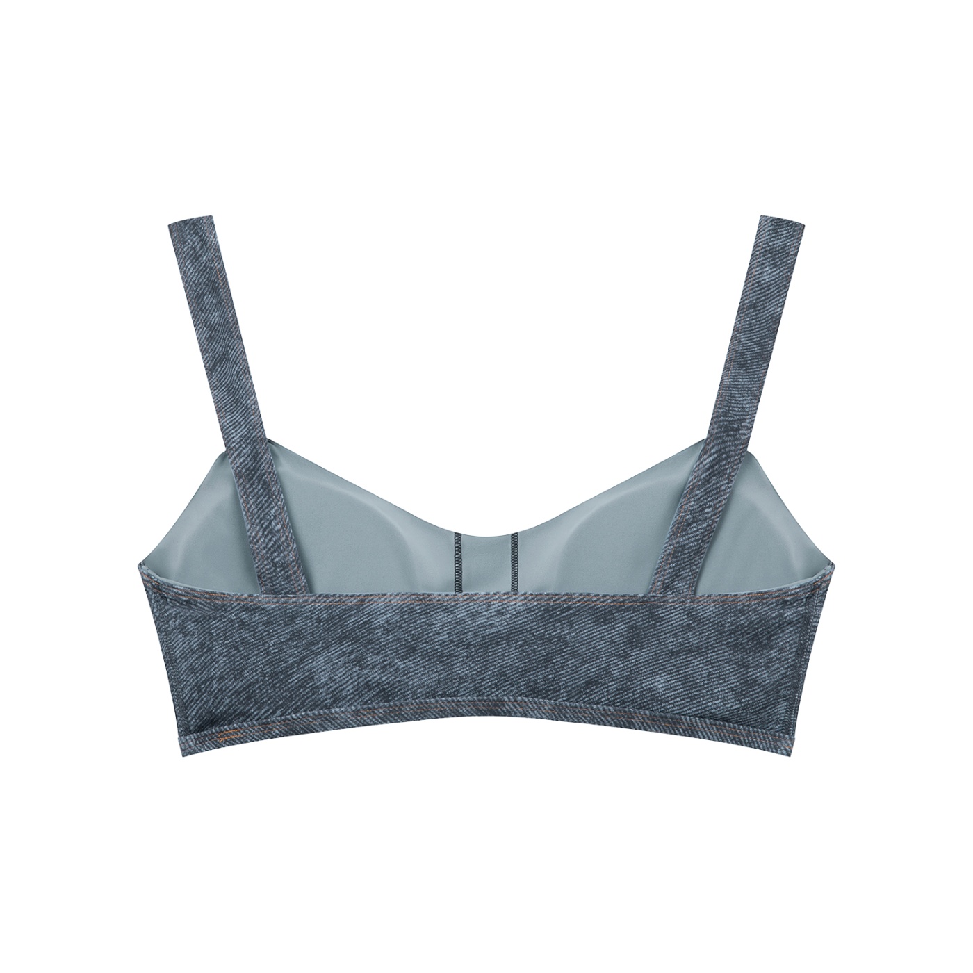 Women's Lone Wolf Faux Denim Sports Bra - Image 4