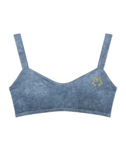Women's Lone Wolf Faux Denim Sports Bra