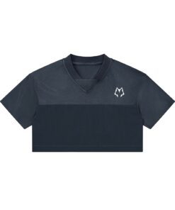Women’s Cropped Paneled V-Neck Jersey - Image 5