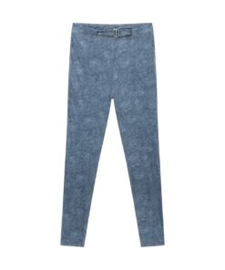 Women's Faux Denim Zip-Fly Leggings