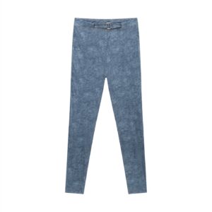 Women's Faux Denim Zip-Fly Leggings