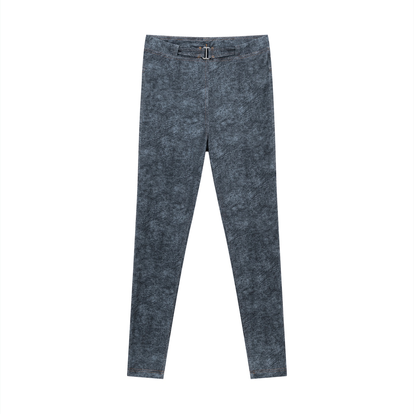 Women's Faux Denim Zip-Fly Leggings - Image 3