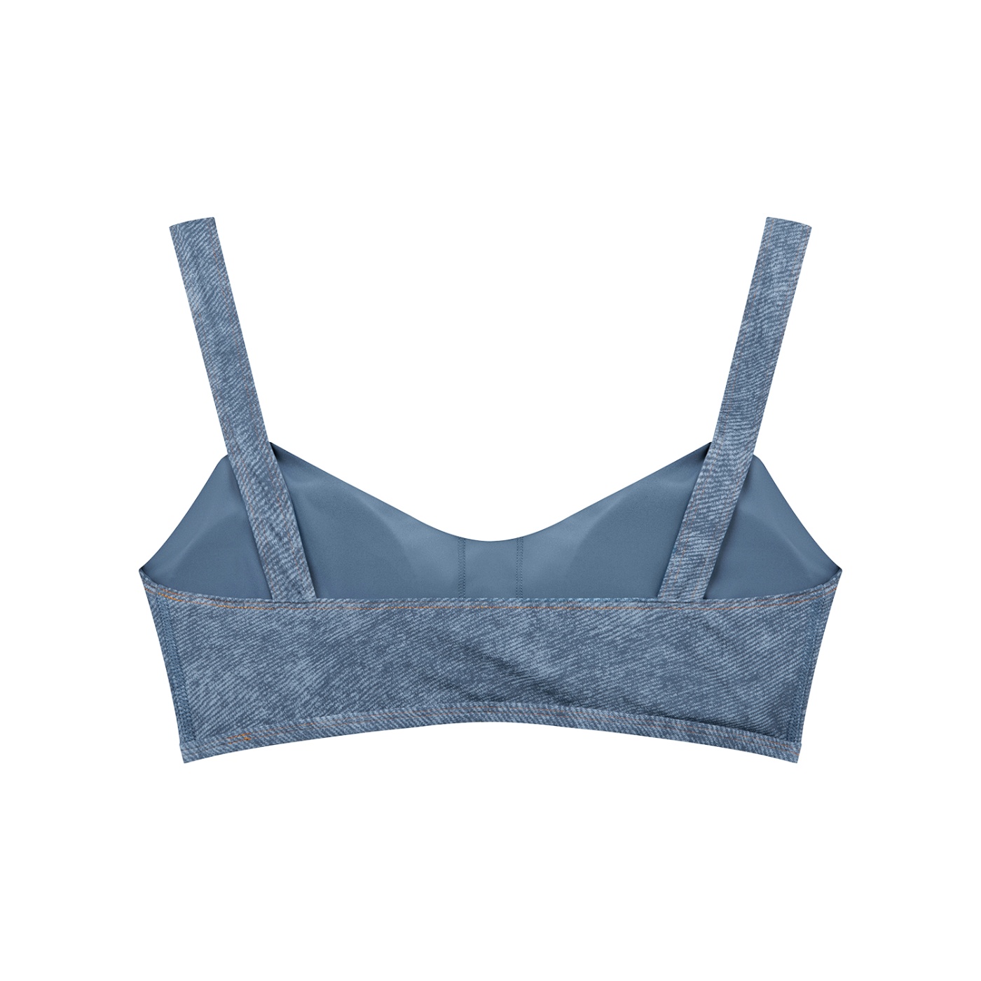 Women's Lone Wolf Faux Denim Sports Bra - Image 2